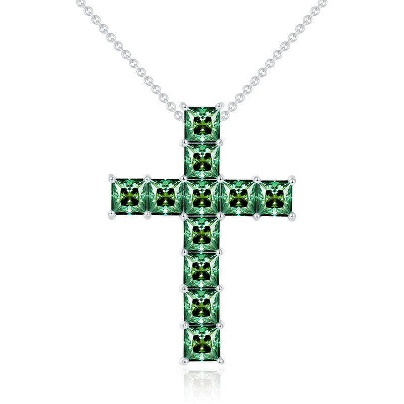 Men's And Women's Cross Diamond Necklace