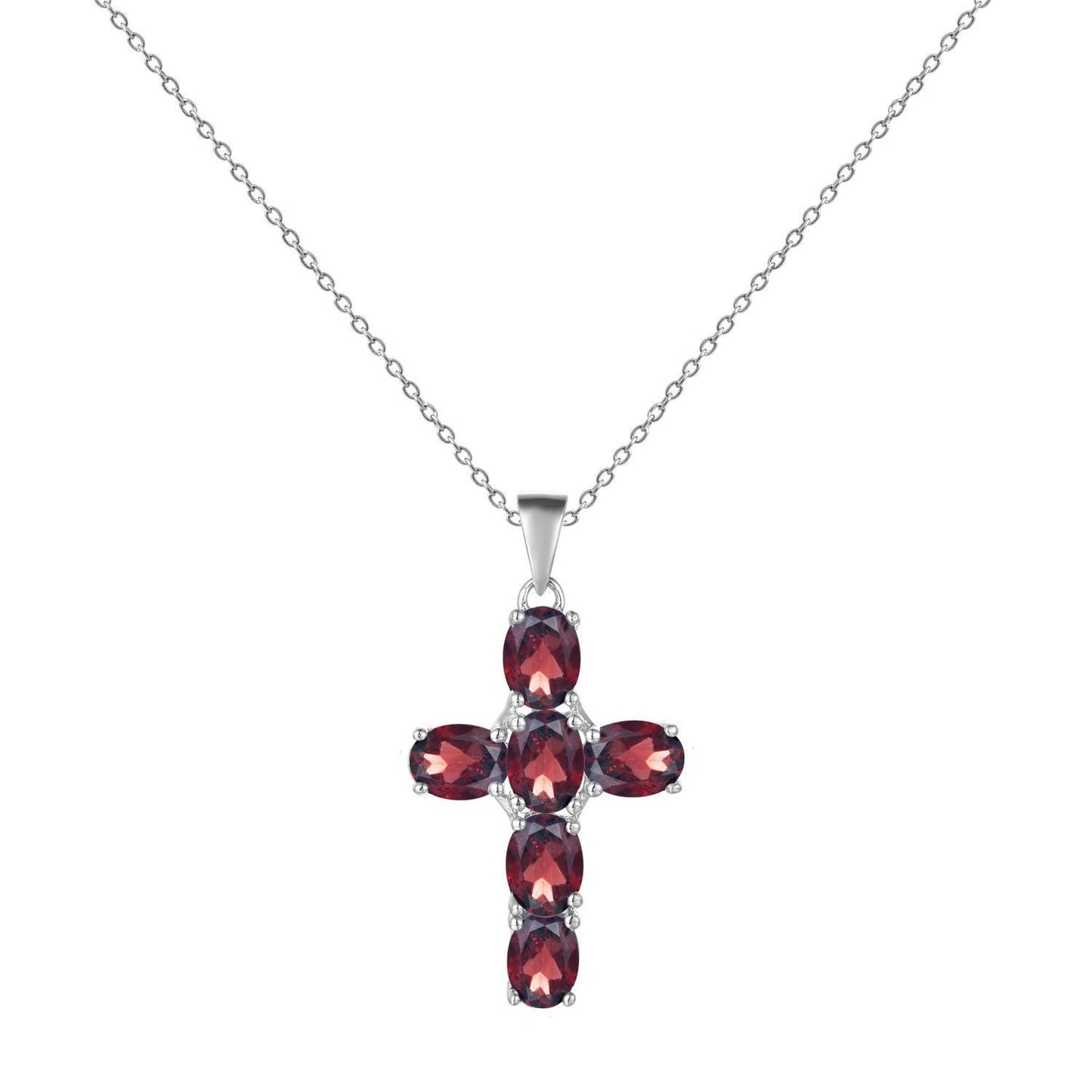 Silver Inlaid Crystal Cross