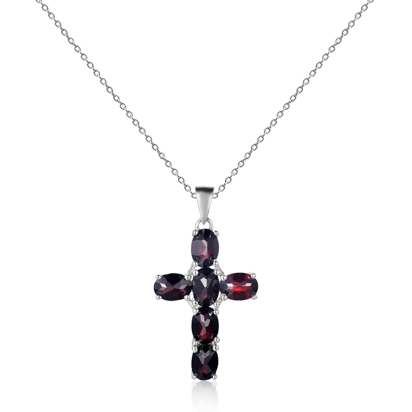 Silver Inlaid Crystal Cross