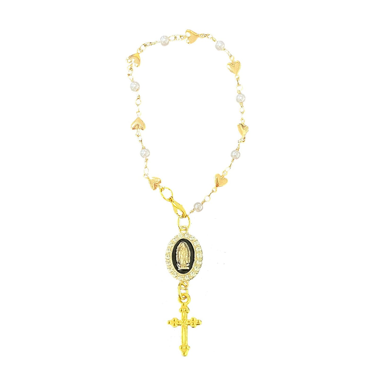 Steering Wheel Rosary Charm