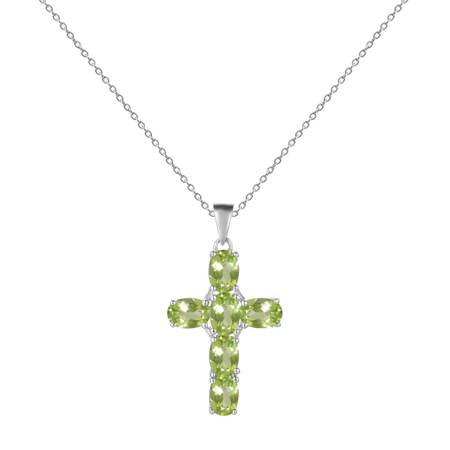 Silver Inlaid Crystal Cross