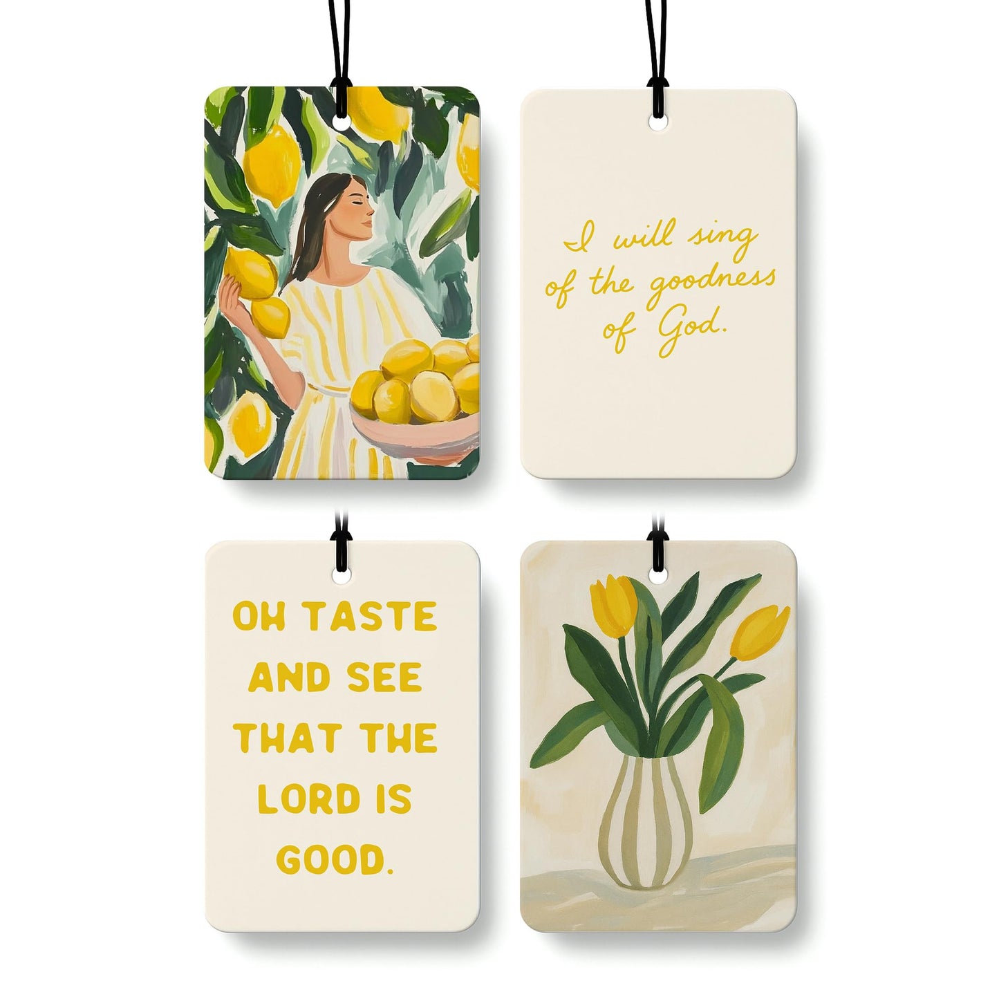 Cute Pink Cologne Car Air Freshener 4 Pcs