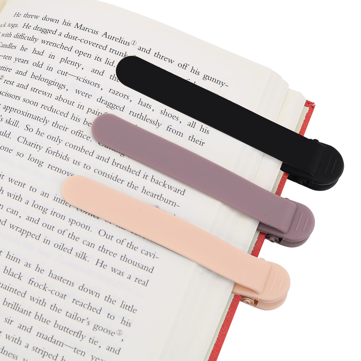 3pcs Automatic Bookmark, Silicone Book Marks for Reading