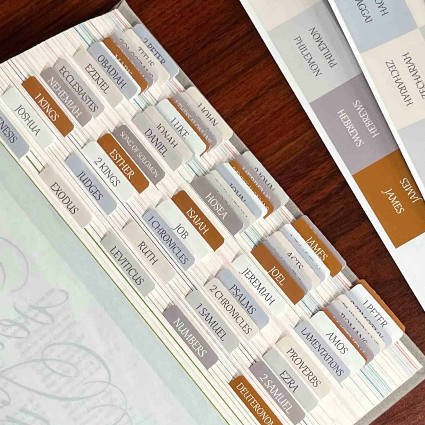 Laminated Bible Tabs, Large Print Stickers