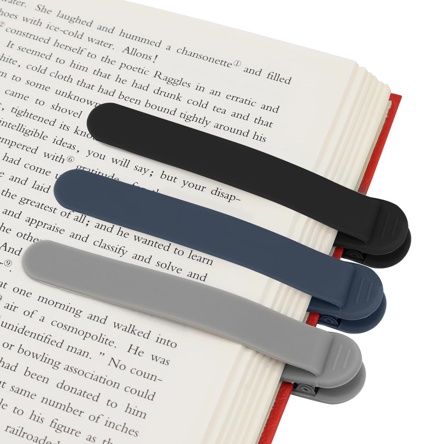3pcs Automatic Bookmark, Silicone Book Marks for Reading