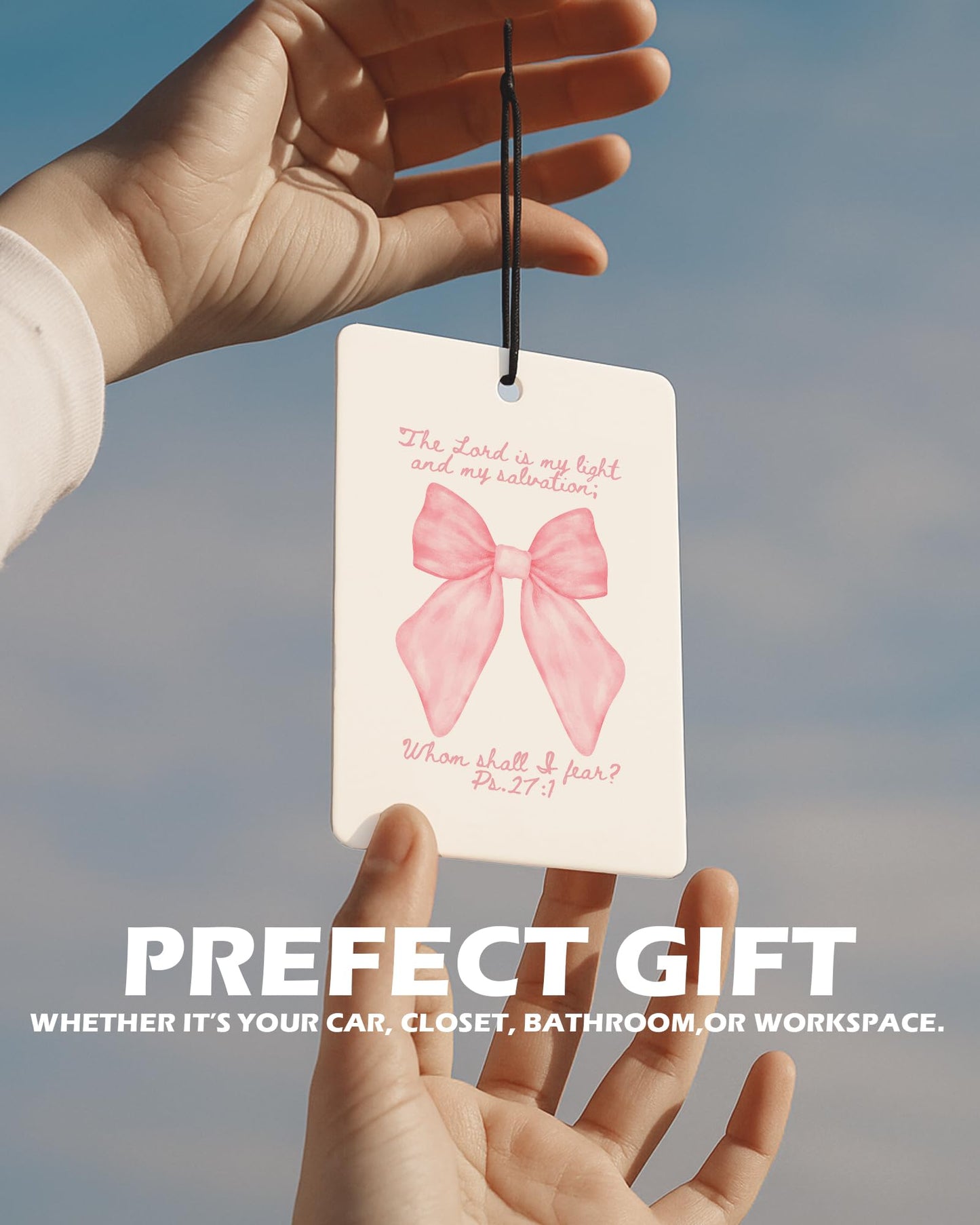 Cute Pink Cologne Car Air Freshener 4 Pcs