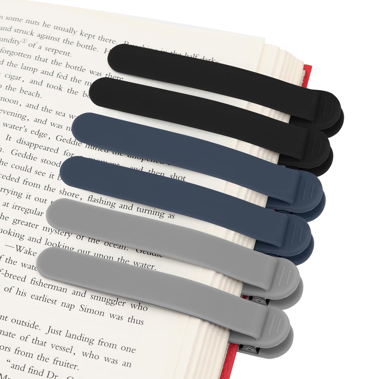 3pcs Automatic Bookmark, Silicone Book Marks for Reading