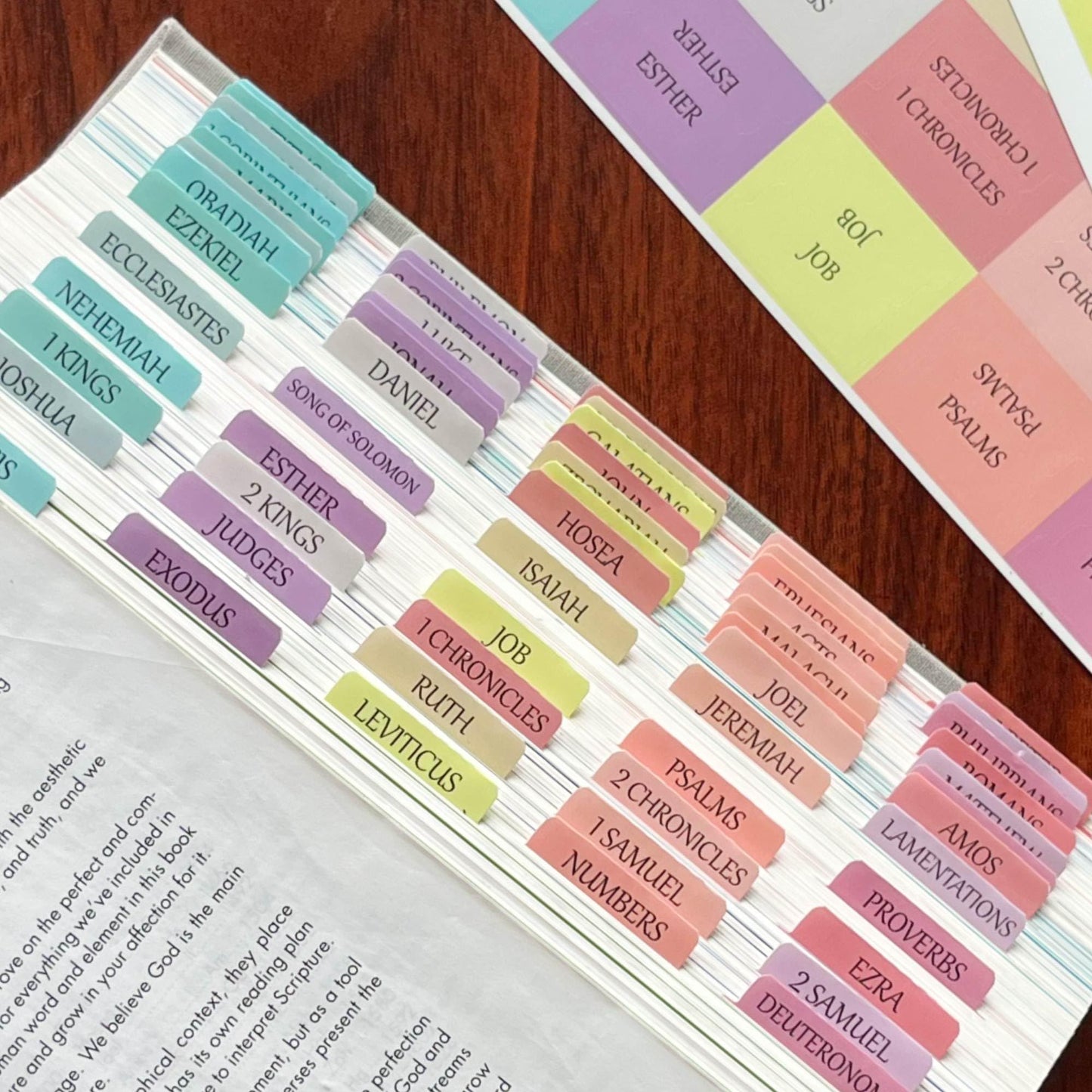 Laminated Bible Tabs, Large Print Stickers