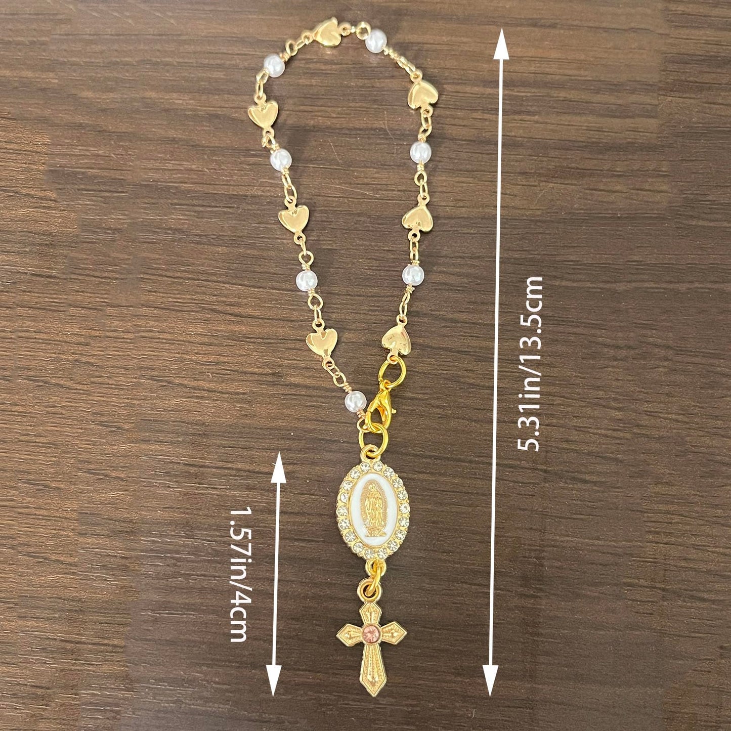 Steering Wheel Rosary Charm
