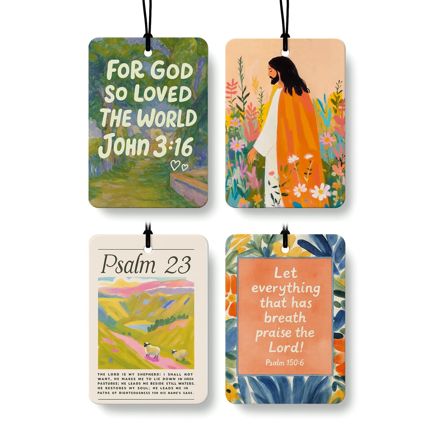 Cute Pink Cologne Car Air Freshener 4 Pcs