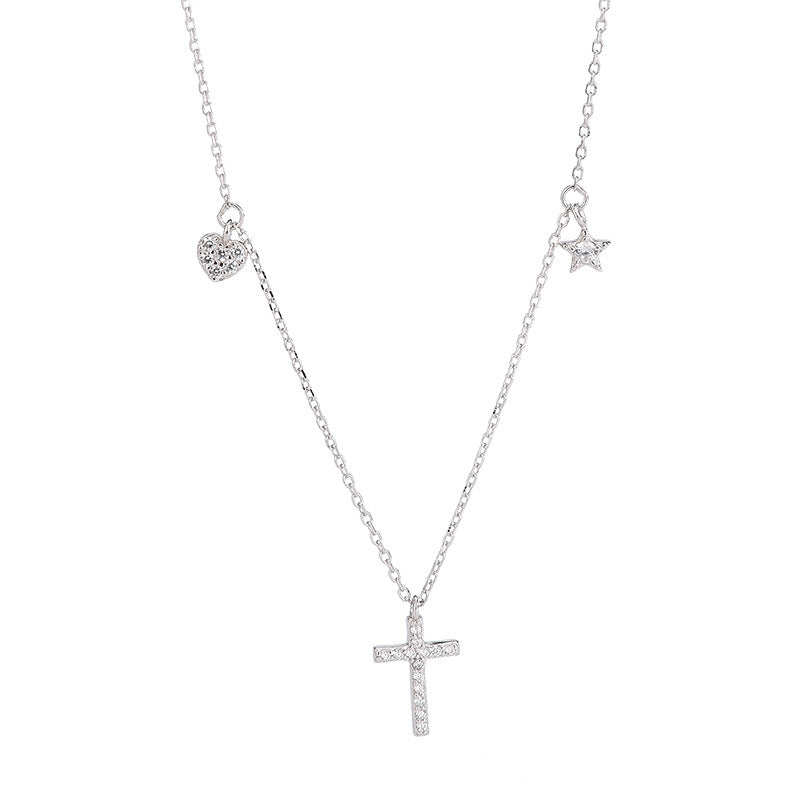 Diamond cross necklace