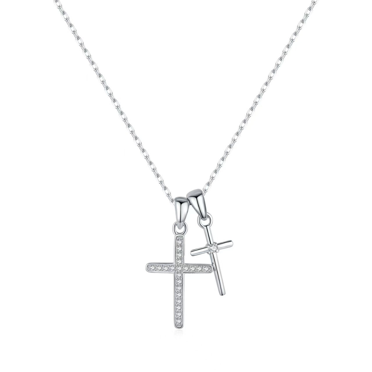 Women's Ins Double Cross Necklace