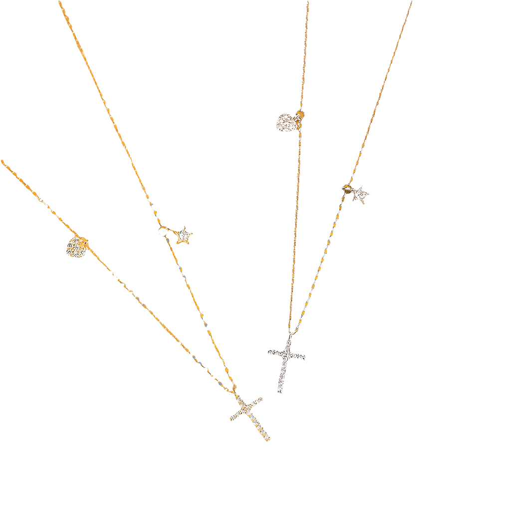 Diamond cross necklace