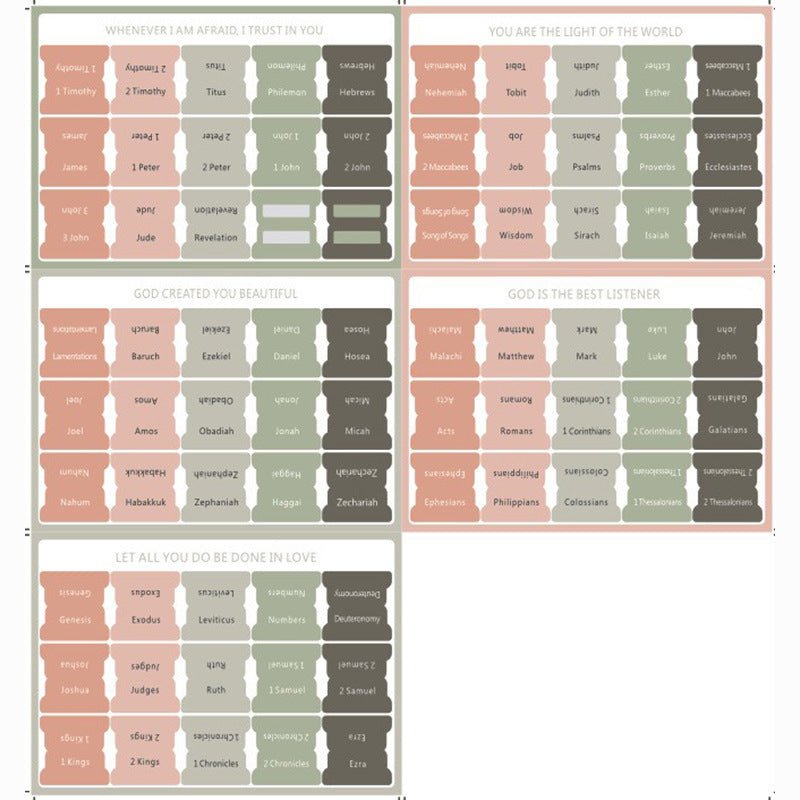 Bible Index Label Cross Design